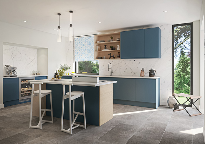 Moroccan Tiles, Vivid Blue - Twist&Fit Roller Blind - Image 7